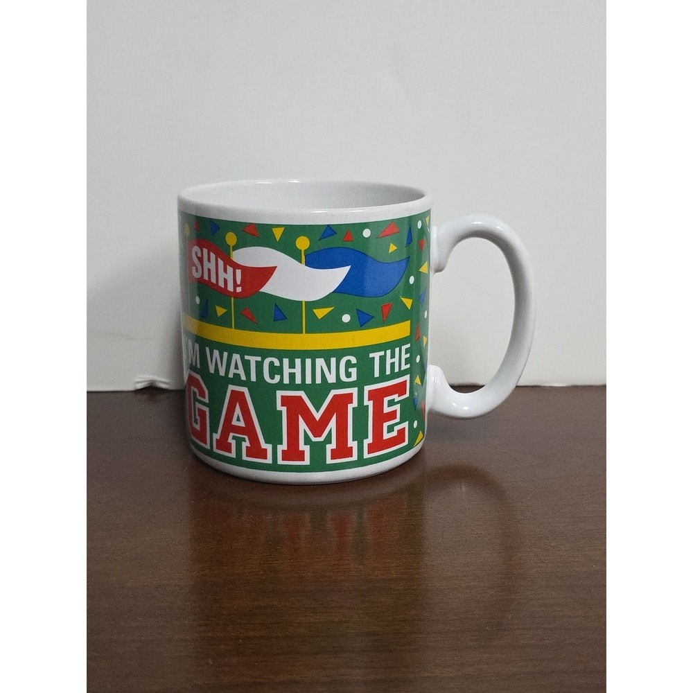 Vintage 10 oz gift coffee‎ mug Shhh I'm Watching The Game